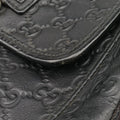 Guccissima Rubber Messenger Black Leather 246067 B010554306グッチシマ メッセンジャー ブラック レザー 246067 B010554306