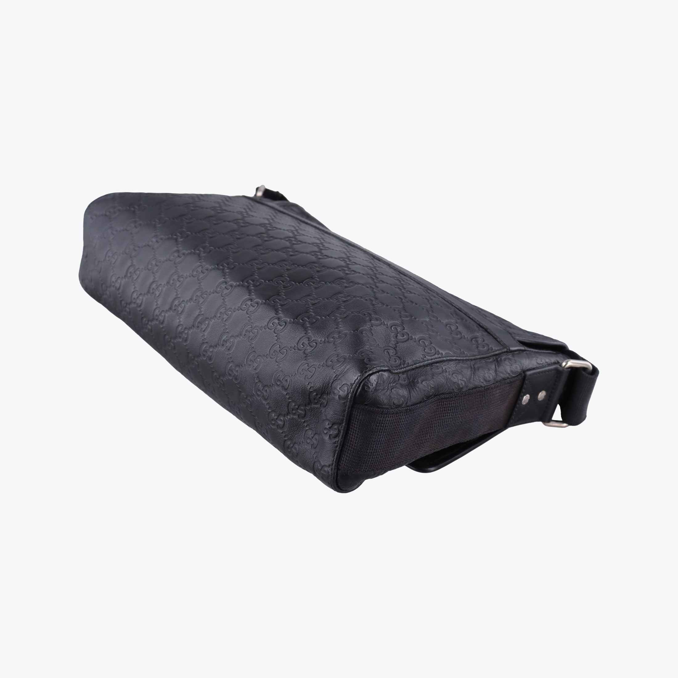 Guccissima Rubber Messenger Black Leather 246067 B010554306グッチシマ メッセンジャー ブラック レザー 246067 B010554306
