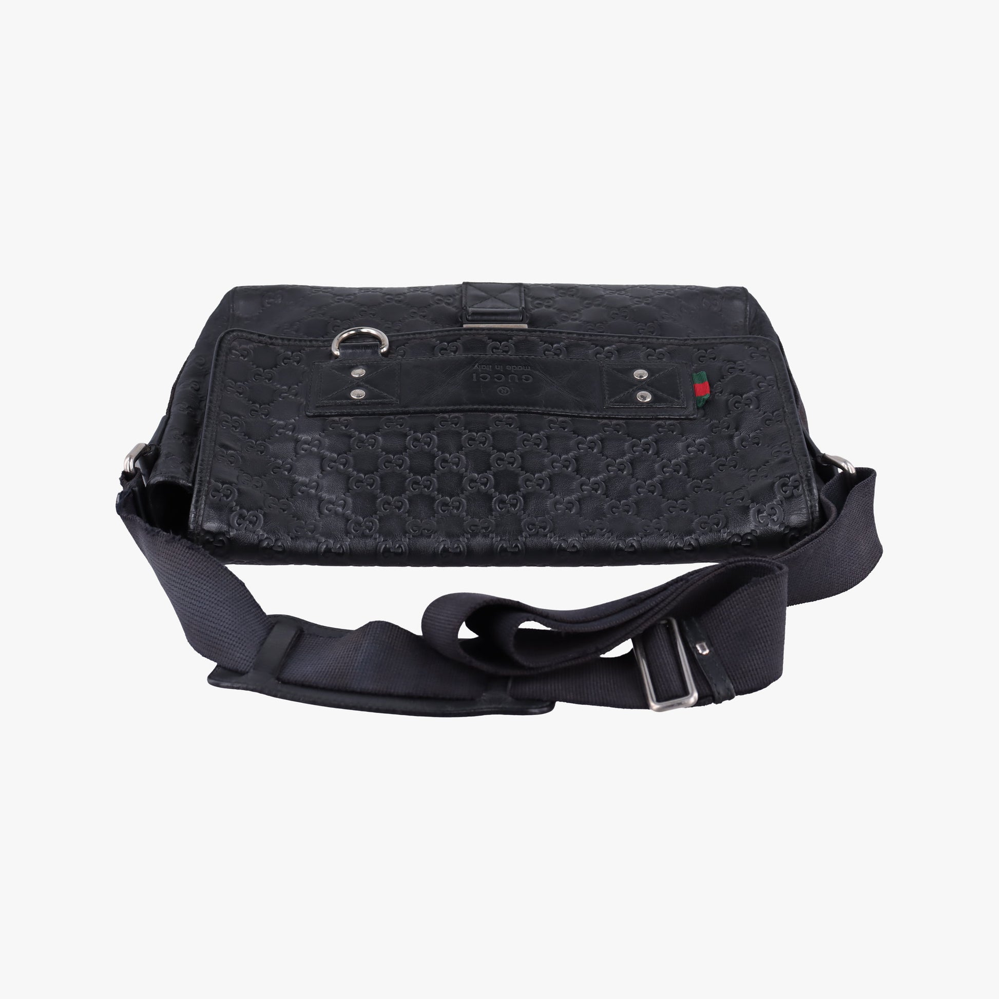 Guccissima Rubber Messenger Black Leather 246067 B010554306グッチシマ メッセンジャー ブラック レザー 246067 B010554306