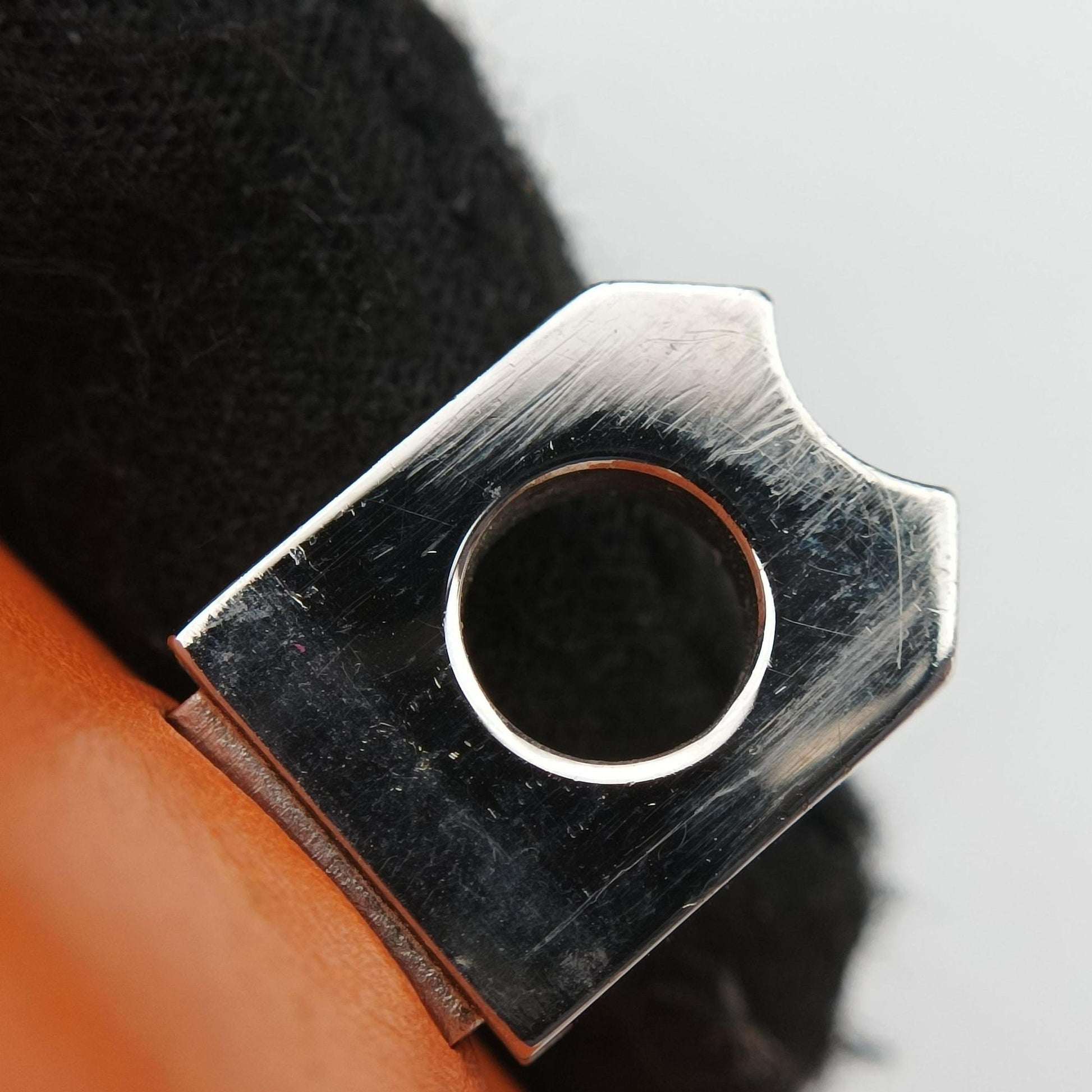 Collier de chien Orange×silver Leather×GP S ▢O Rコリエ ド シアン オレンジ×シルバー レザー×GP S ▢O R