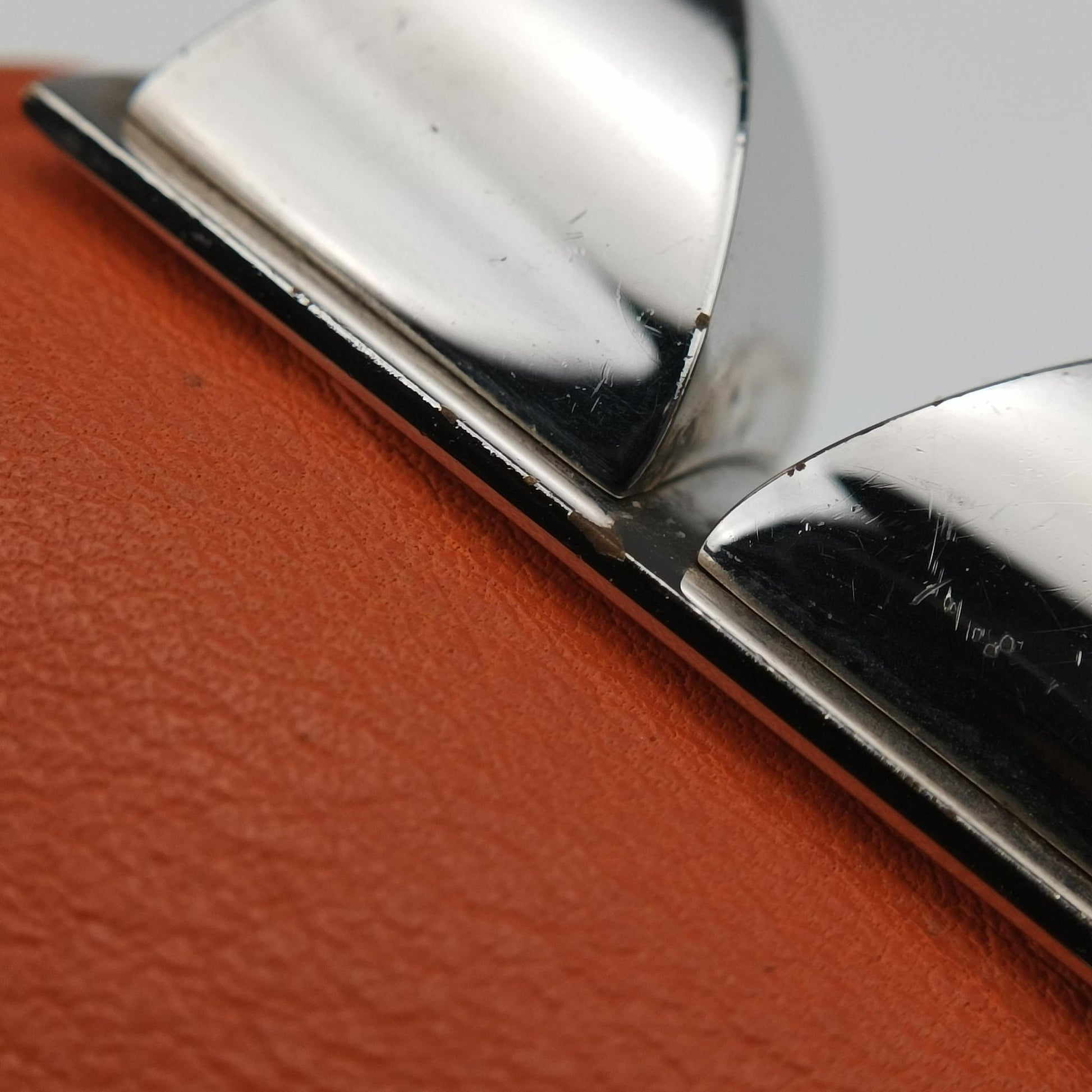 Collier de chien Orange×silver Leather×GP S ▢O Rコリエ ド シアン オレンジ×シルバー レザー×GP S ▢O R