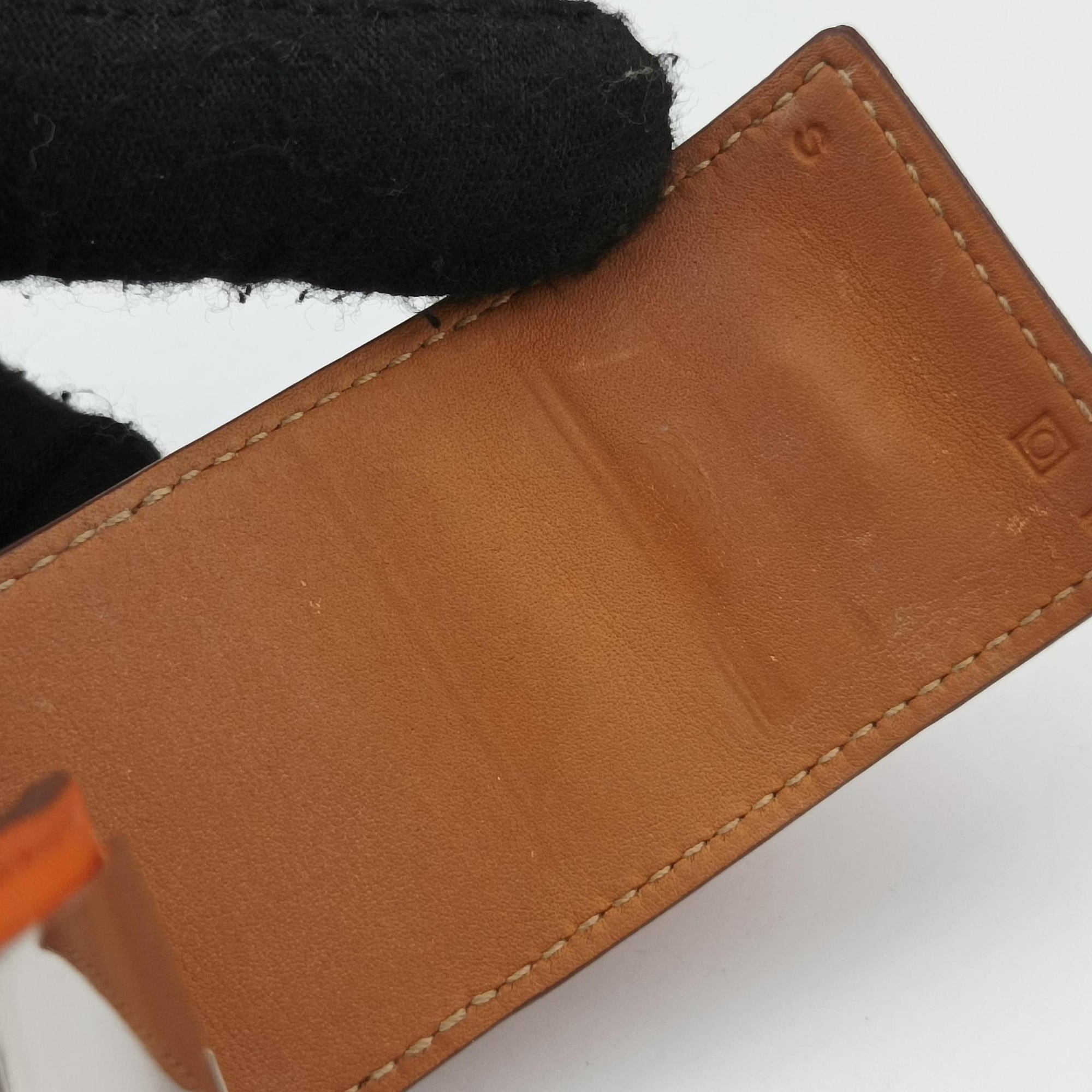 Collier de chien Orange×silver Leather×GP S ▢O Rコリエ ド シアン オレンジ×シルバー レザー×GP S ▢O R