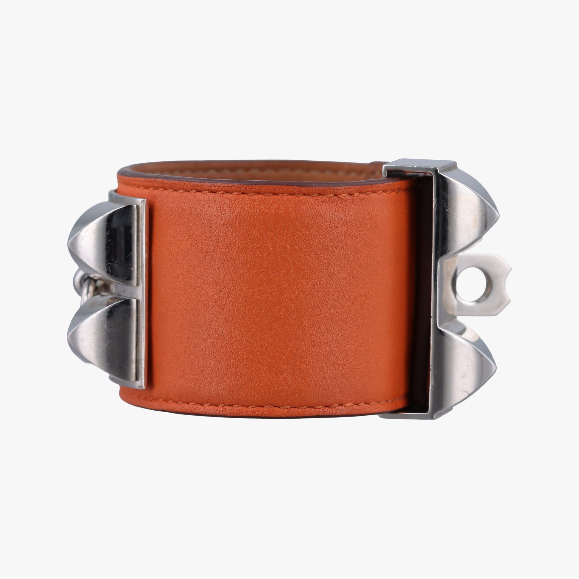 Collier de chien Orange×silver Leather×GP S ▢O Rコリエ ド シアン オレンジ×シルバー レザー×GP S ▢O R