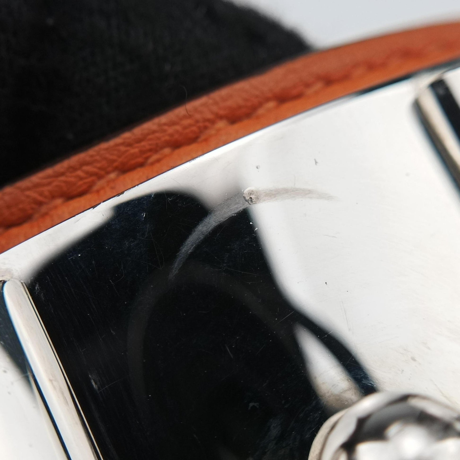 Collier de chien Orange×silver Leather×GP S ▢O Rコリエ ド シアン オレンジ×シルバー レザー×GP S ▢O R