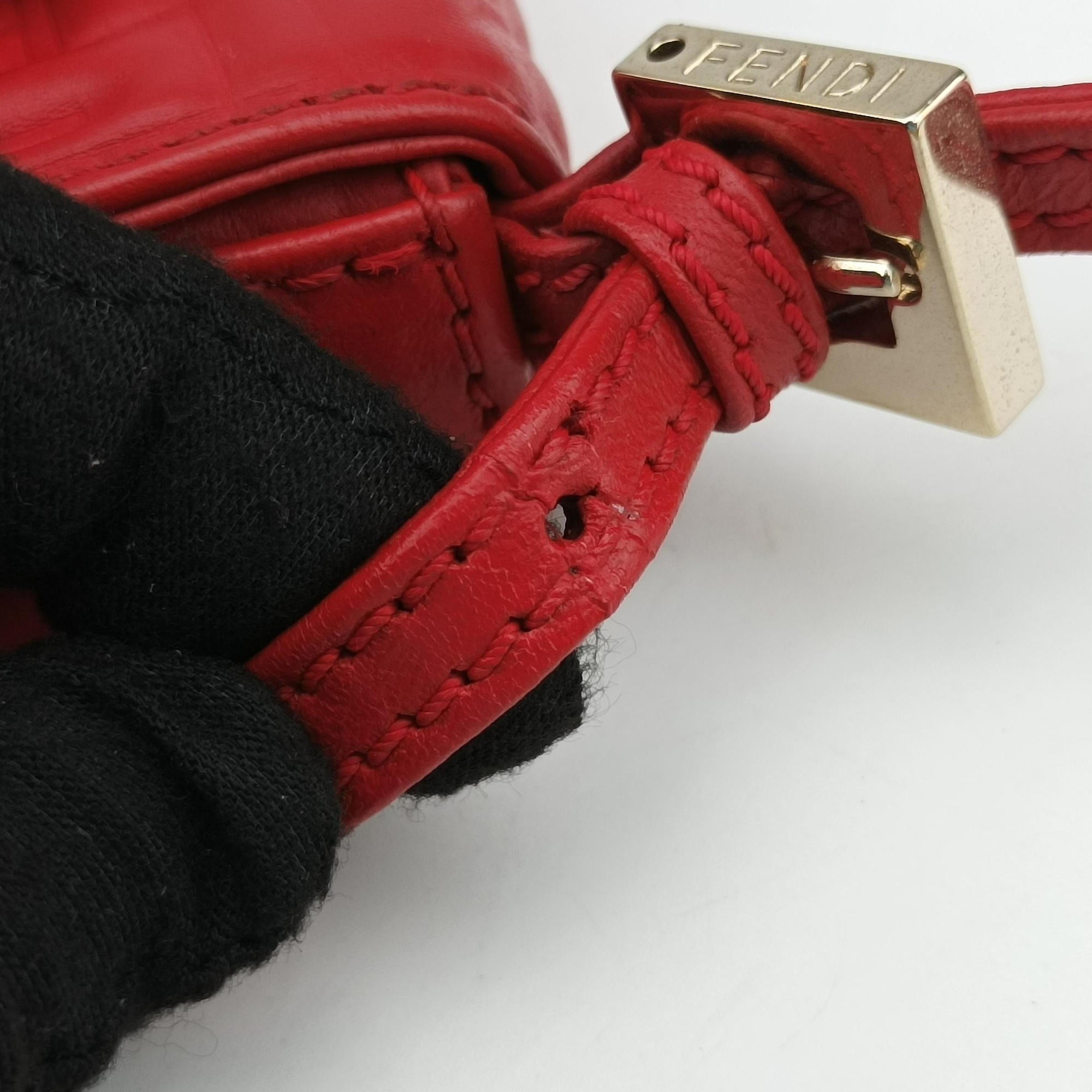 BAGUETTE Red Leather 8BK060 2415-8BK060-YME-088マンマバケット レッド レザー 8BK060 2415-8BK060-YME-088