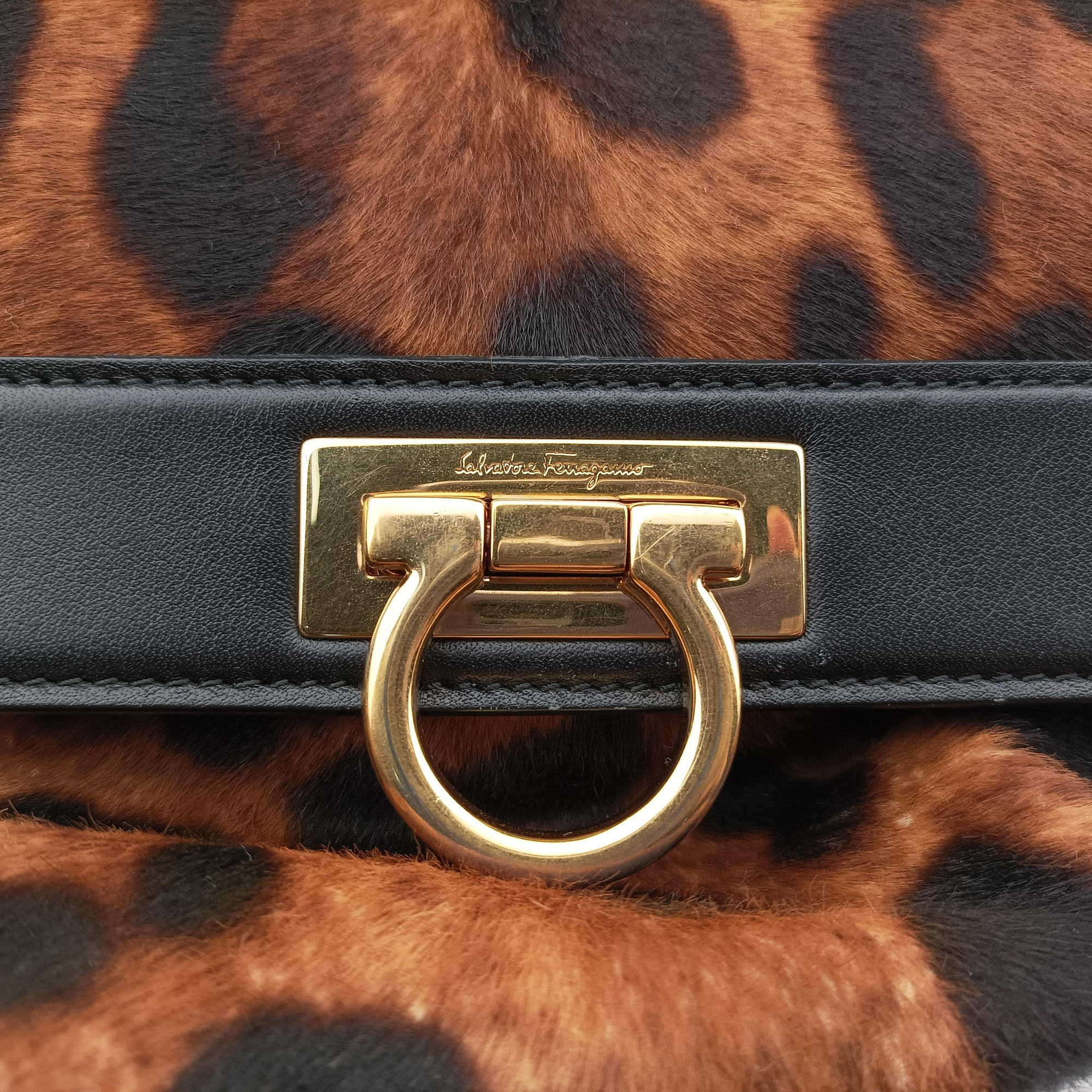 Sofia Gancini Leopard Print × Black ponyhair×leather FZ-21 A871ソフィア ガンチーニ レオパード × ブラック ハラコ×レザー FZ-21 A871