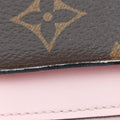 Portefeuille FLORE Chain brown×ROSE BALLERIN Monogram Canvas×calf leather M67405 SP4129ポルトフォイユ フロール チェーン モノグラム/ブラウン×ローズバレリーヌ モノグラムキャンバス×カーフレザー M67405 SP4129