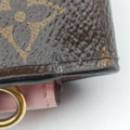 Portefeuille FLORE Chain brown×ROSE BALLERIN Monogram Canvas×calf leather M67405 SP4129ポルトフォイユ フロール チェーン モノグラム/ブラウン×ローズバレリーヌ モノグラムキャンバス×カーフレザー M67405 SP4129