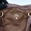 Tessuto Nappa Gaufre Satchel Rovere Brown nylon×Leather 158テスート ナッパ ゴーフル サッチェル ローヴェレ ブラウン ナイロン×レザー 158