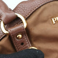 Tessuto Nappa Gaufre Satchel Rovere Brown nylon×Leather 158テスート ナッパ ゴーフル サッチェル ローヴェレ ブラウン ナイロン×レザー 158