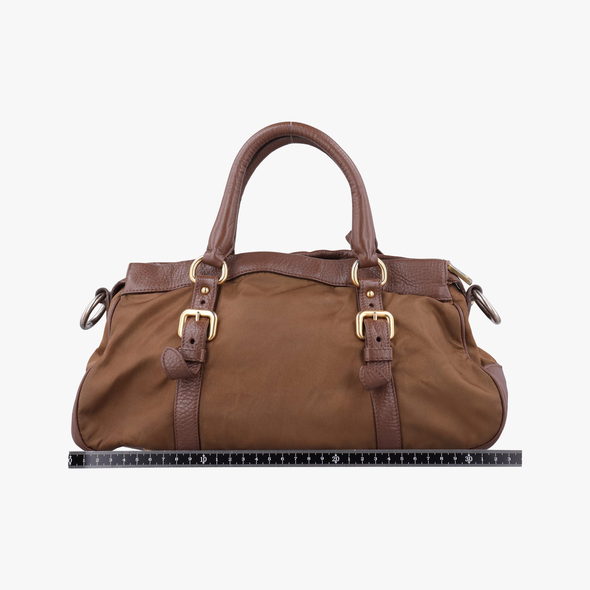 Tessuto Nappa Gaufre Satchel Rovere Brown nylon×Leather 158テスート ナッパ ゴーフル サッチェル ローヴェレ ブラウン ナイロン×レザー 158