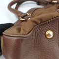 Tessuto Nappa Gaufre Satchel Rovere Brown nylon×Leather 158テスート ナッパ ゴーフル サッチェル ローヴェレ ブラウン ナイロン×レザー 158