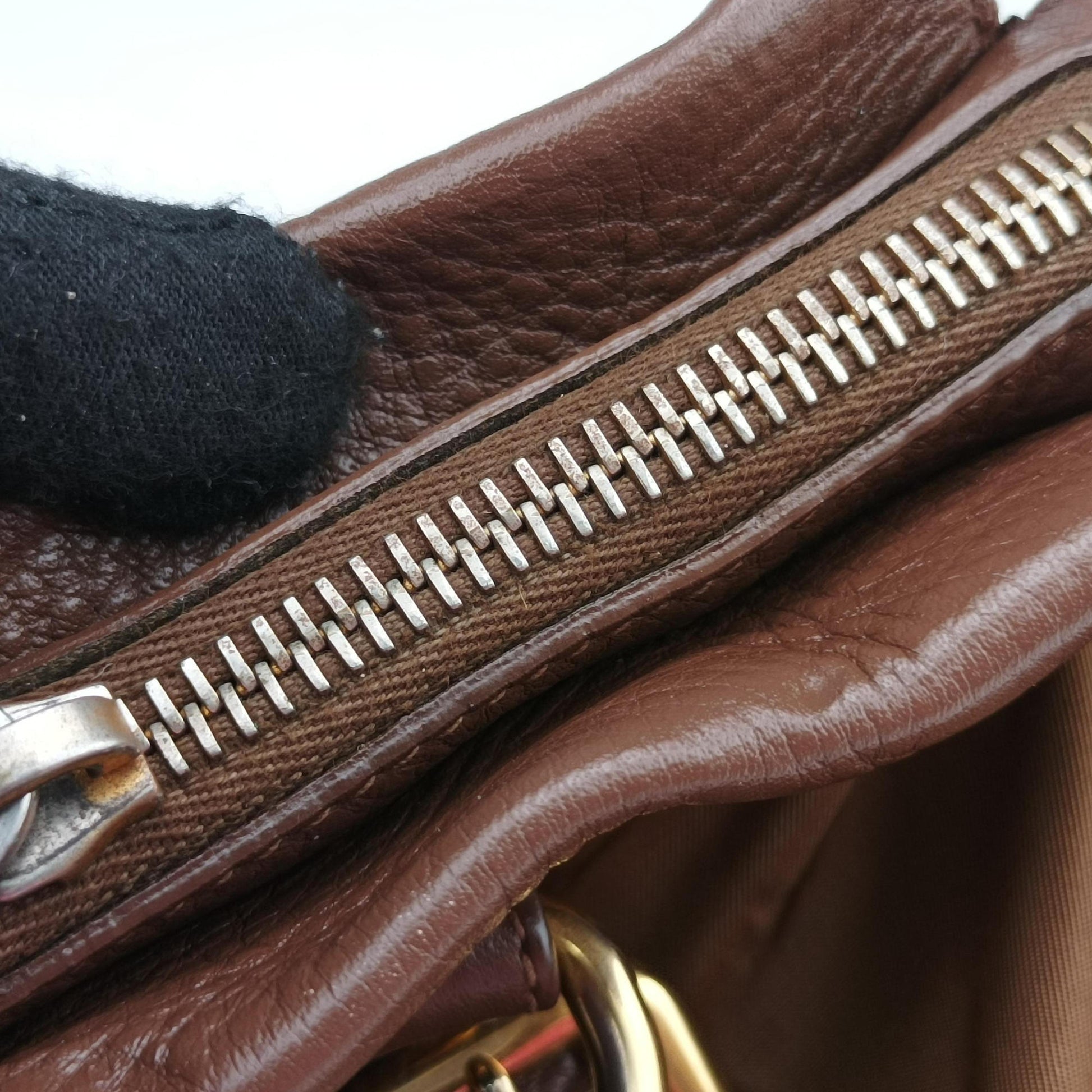 Tessuto Nappa Gaufre Satchel Rovere Brown nylon×Leather 158テスート ナッパ ゴーフル サッチェル ローヴェレ ブラウン ナイロン×レザー 158