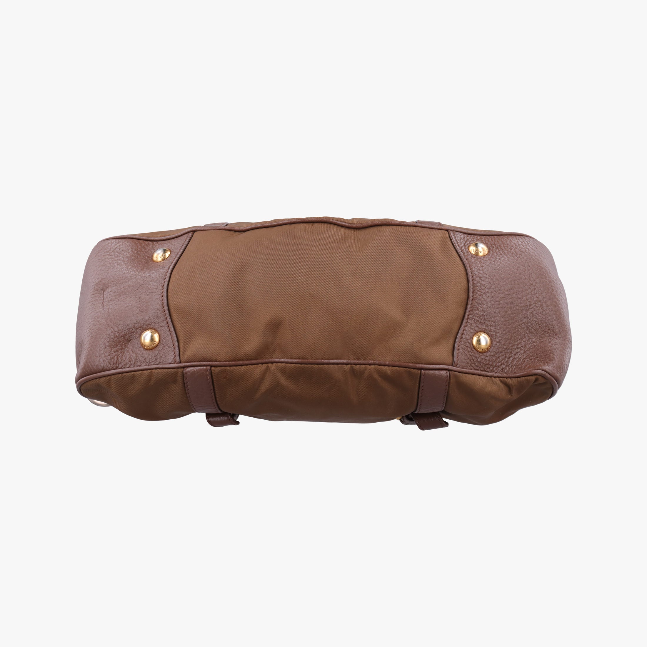 Tessuto Nappa Gaufre Satchel Rovere Brown nylon×Leather 158テスート ナッパ ゴーフル サッチェル ローヴェレ ブラウン ナイロン×レザー 158