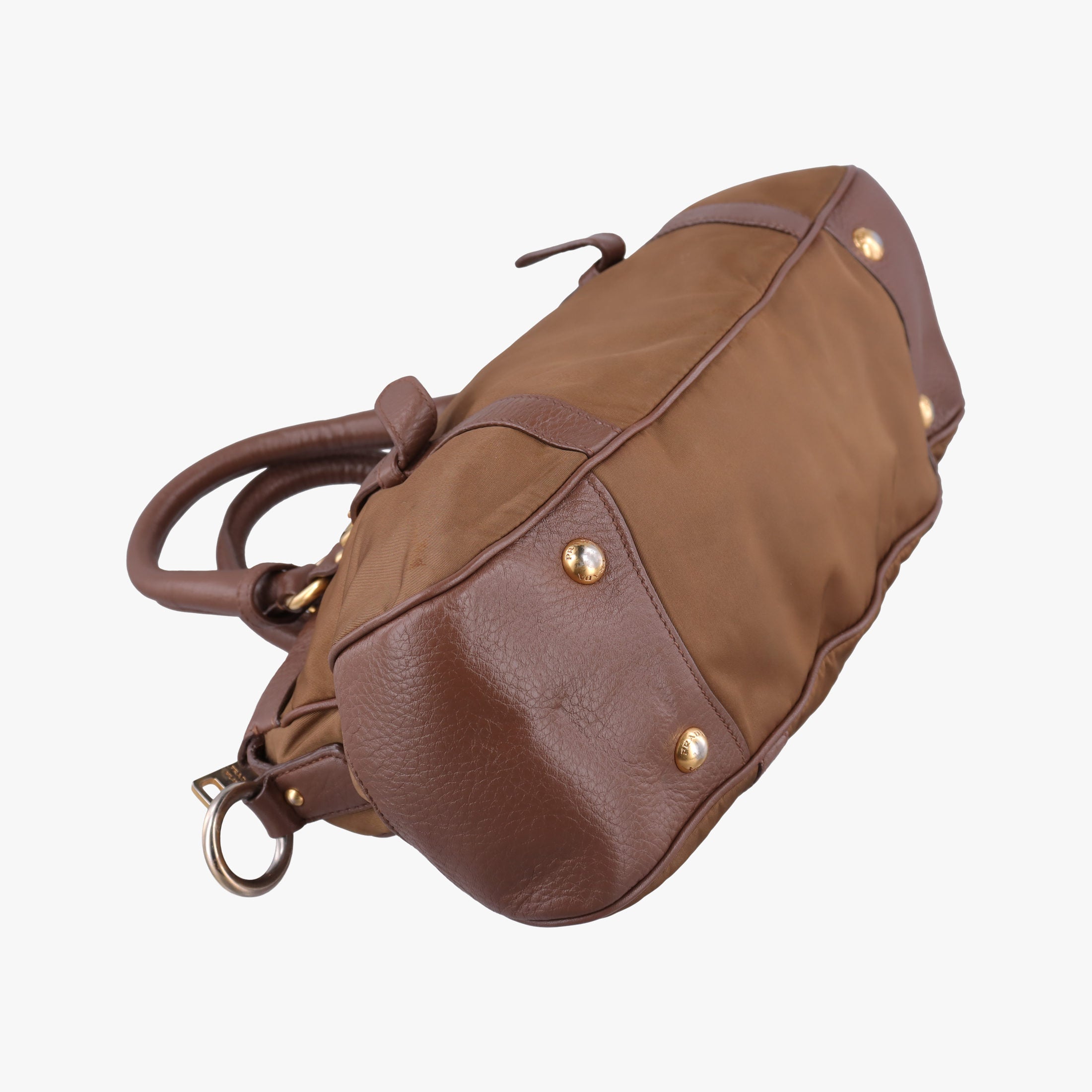 Tessuto Nappa Gaufre Satchel Rovere Brown nylon×Leather 158テスート ナッパ ゴーフル サッチェル ローヴェレ ブラウン ナイロン×レザー 158