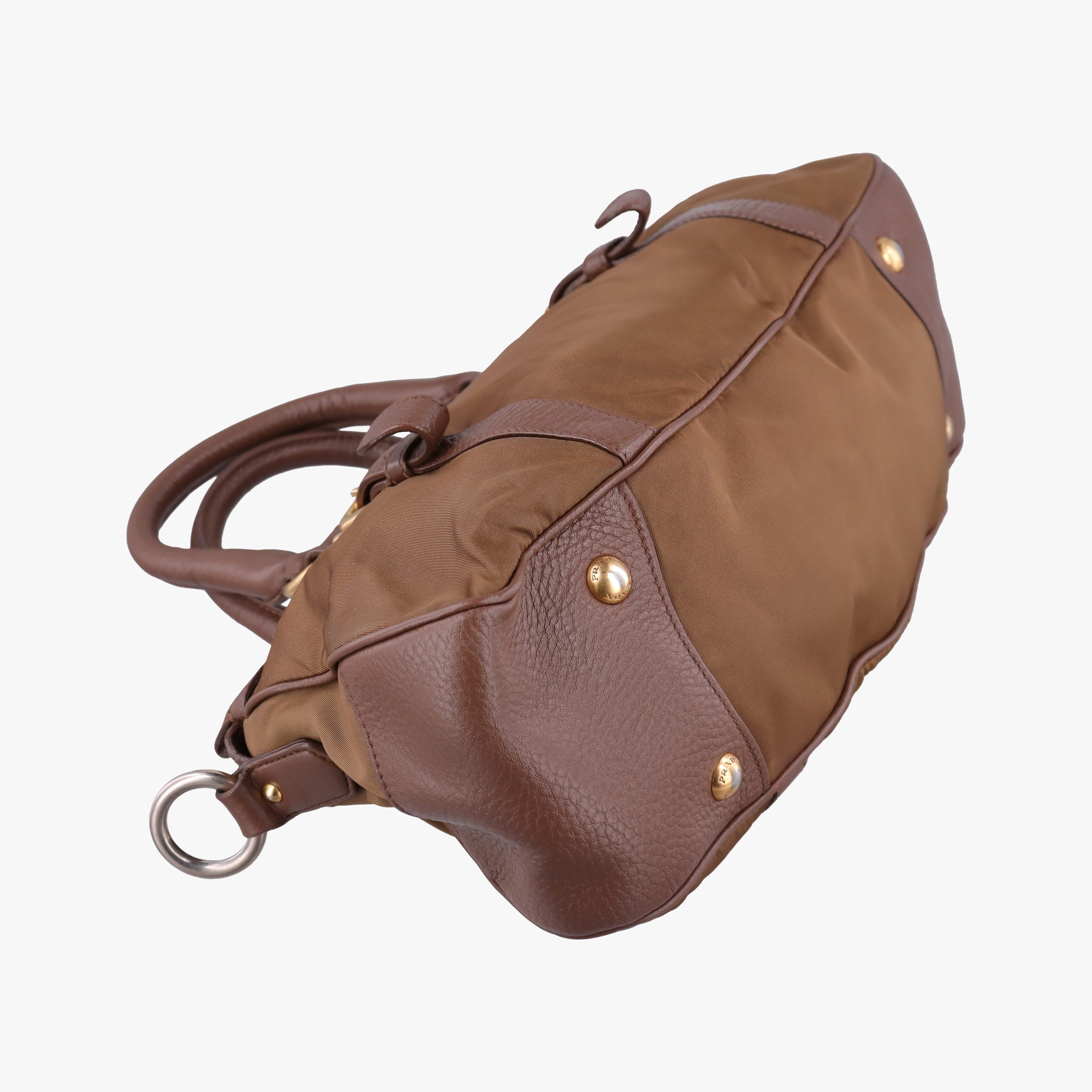 Tessuto Nappa Gaufre Satchel Rovere Brown nylon×Leather 158テスート ナッパ ゴーフル サッチェル ローヴェレ ブラウン ナイロン×レザー 158