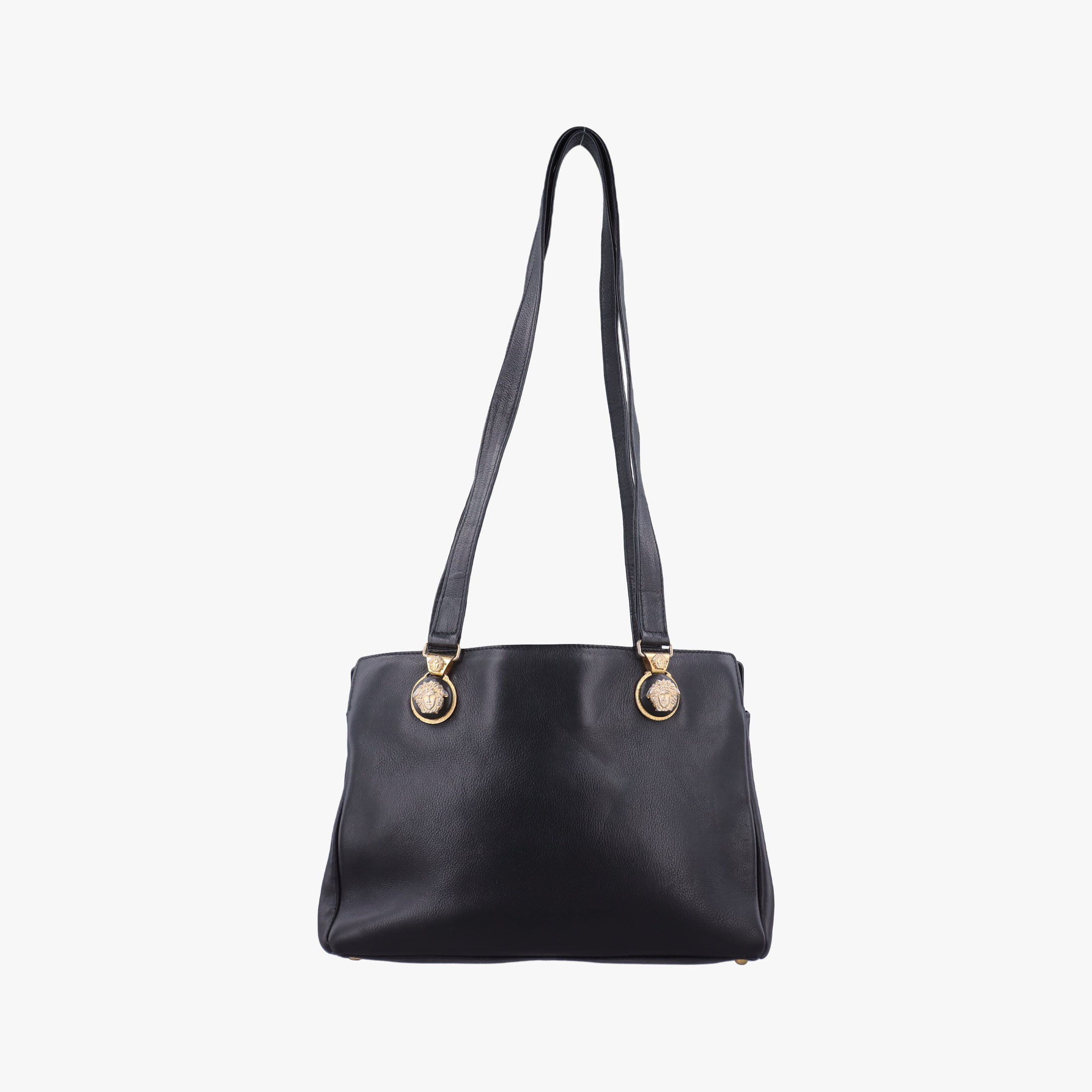 Vintage Medusa Medallion Black Leather ィンテージ メデューサ メダリオン ブラック レザー 