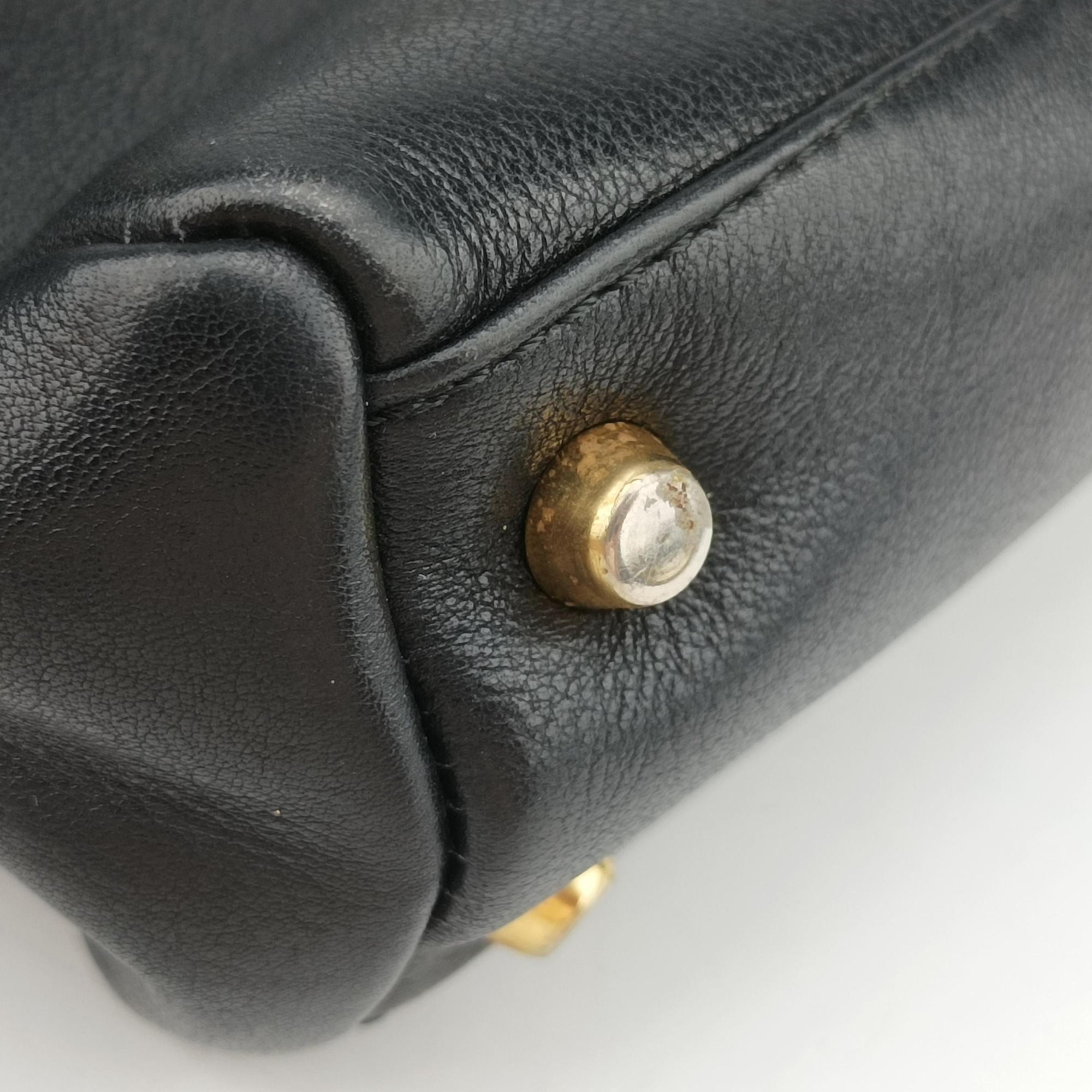 Vintage Medusa Medallion Black Leather ィンテージ メデューサ メダリオン ブラック レザー 
