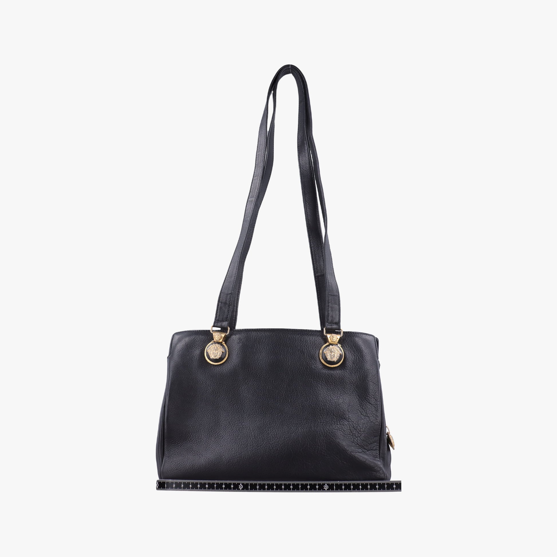 Vintage Medusa Medallion Black Leather ィンテージ メデューサ メダリオン ブラック レザー 