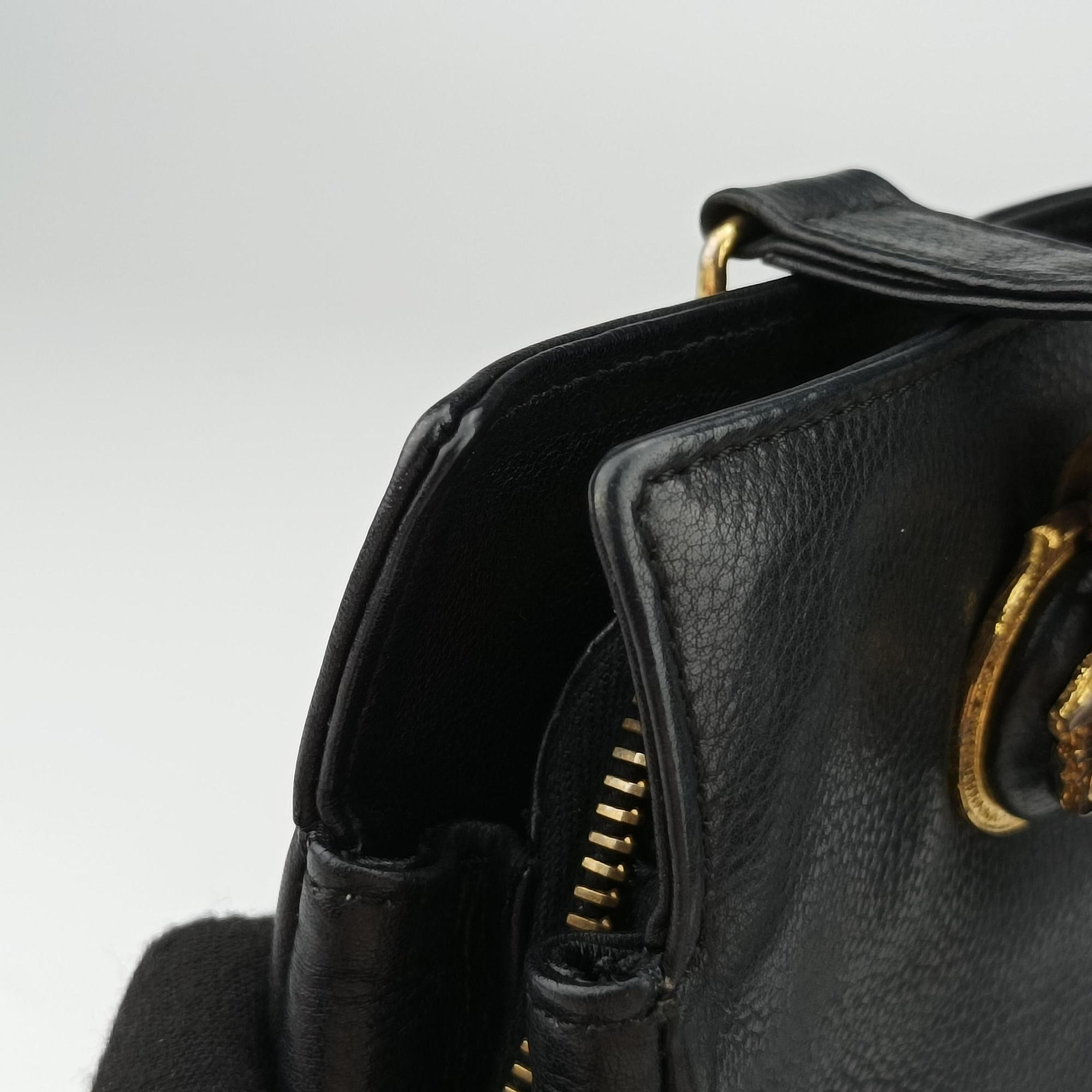 Vintage Medusa Medallion Black Leather ィンテージ メデューサ メダリオン ブラック レザー 