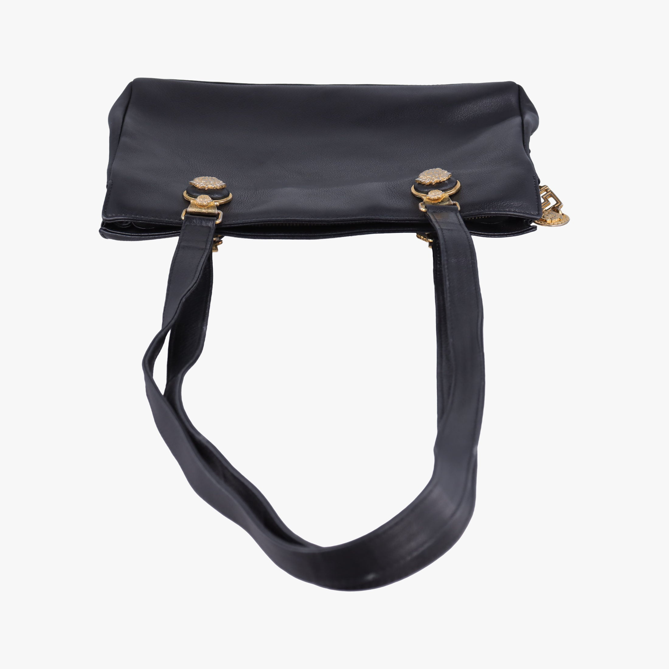 Vintage Medusa Medallion Black Leather ィンテージ メデューサ メダリオン ブラック レザー 