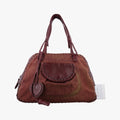 Ethnic Braided Tote burgundy×Multicolour canvas×leather 02-BO-0067エスニックブレイデッドトート ワインレッド×マルチカラー キャンバス × レザー 02-BO-0067