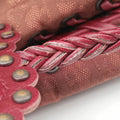 Ethnic Braided Tote burgundy×Multicolour canvas×leather 02-BO-0067エスニックブレイデッドトート ワインレッド×マルチカラー キャンバス × レザー 02-BO-0067