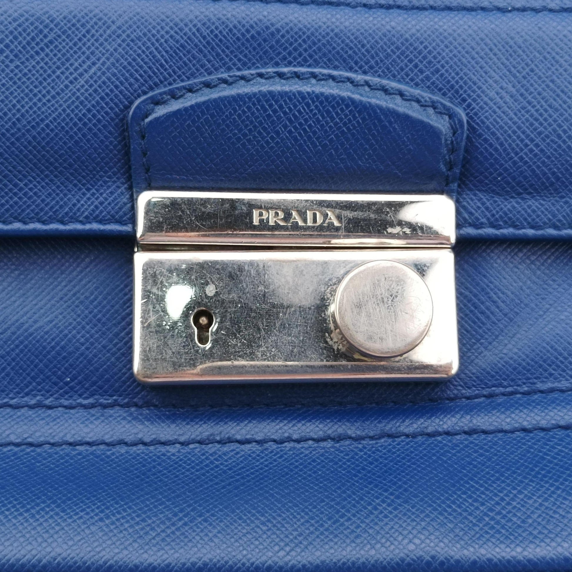 Sound Lock Blue SAFFIANO Leather 117サウンドロック ブルー サフィアーノレザー 117