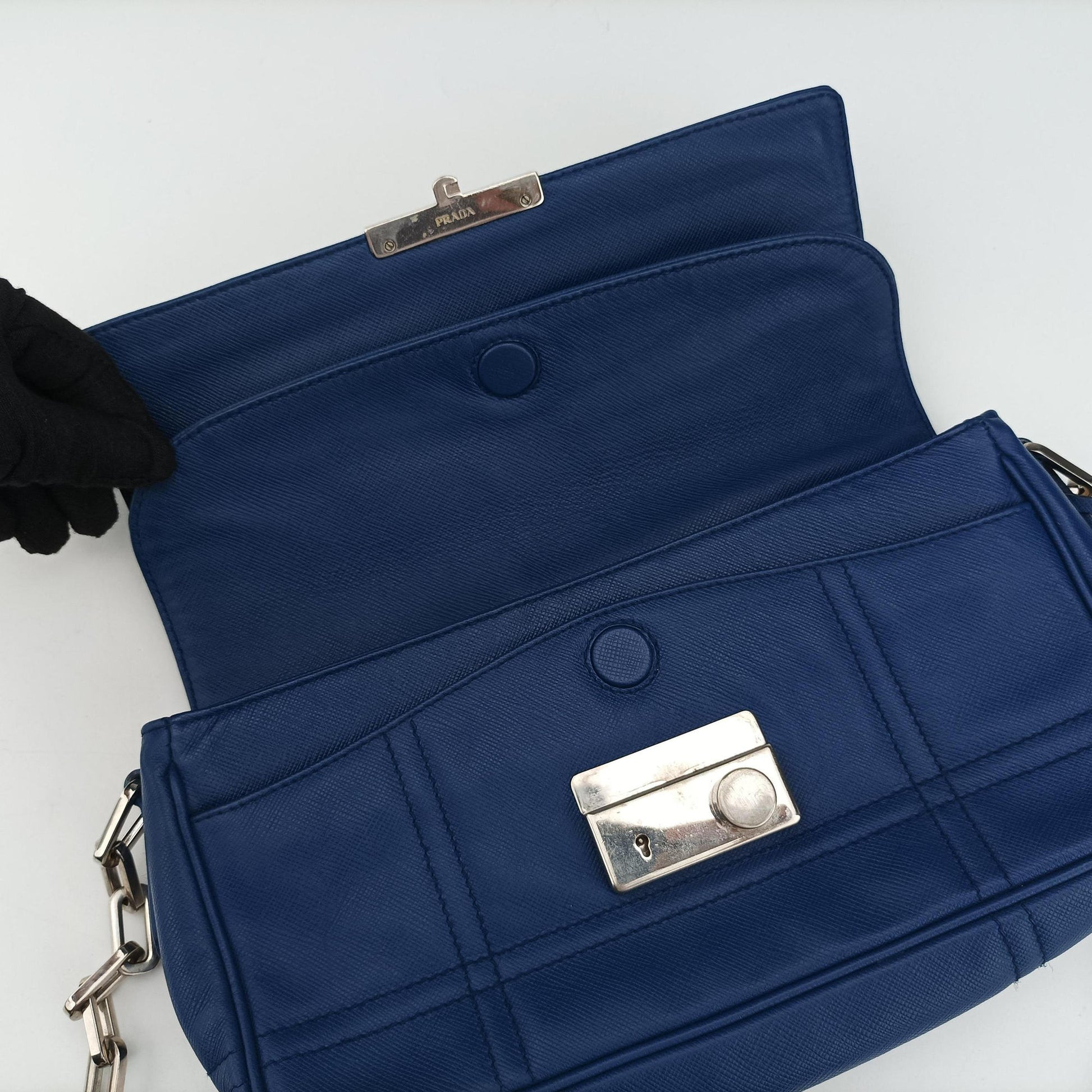 Sound Lock Blue SAFFIANO Leather 117サウンドロック ブルー サフィアーノレザー 117