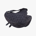 Saddle Black Jacquard 02-BO-1109サドルバッグ ブラック ジャガード×レザー 02-BO-1109