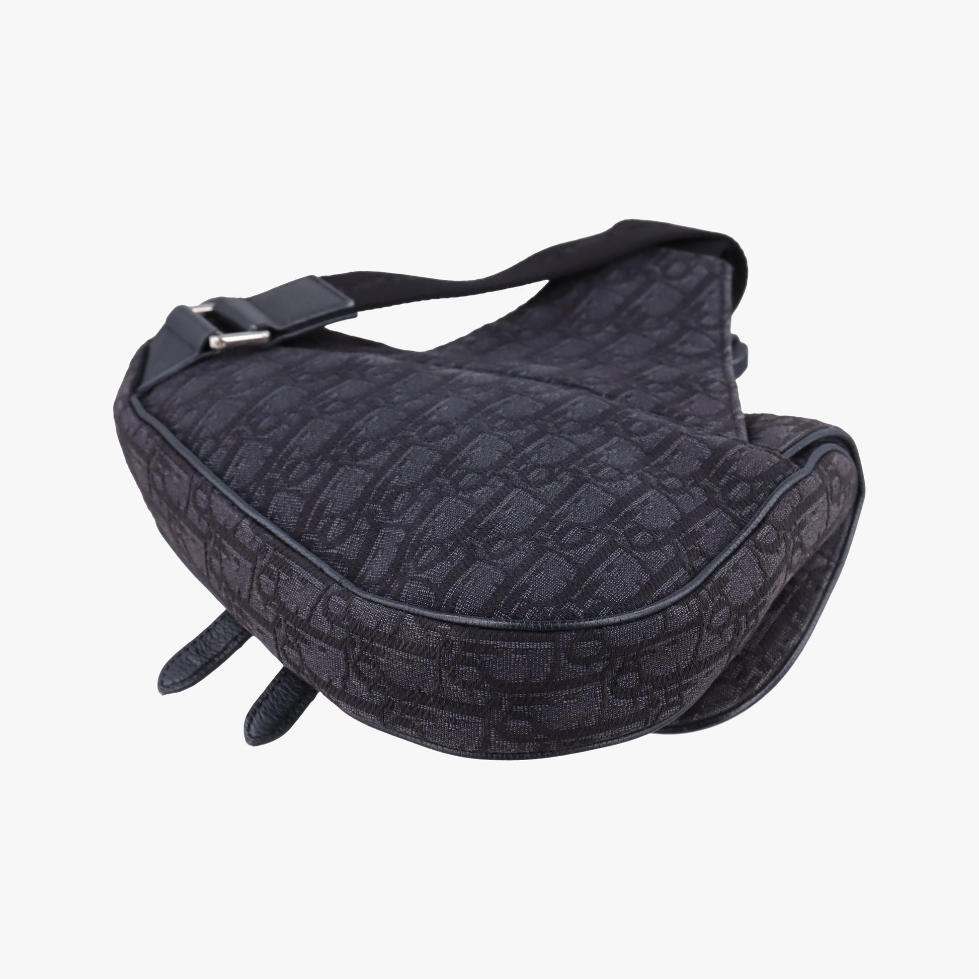 Saddle Black Jacquard 02-BO-1109サドルバッグ ブラック ジャガード×レザー 02-BO-1109