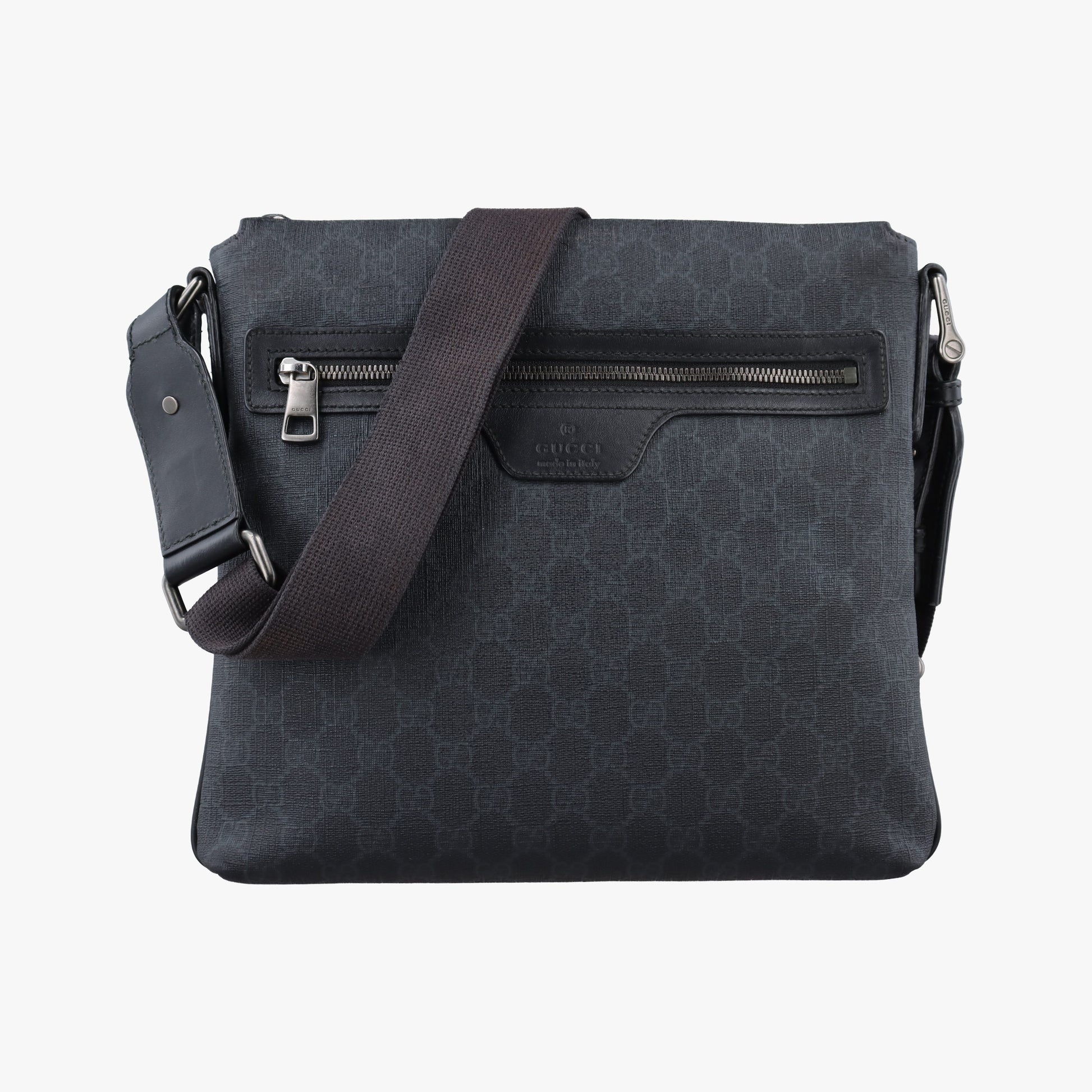 GG Supreme Black PVC coated canvas 322279 F014595488GGスプリーム ブラック PVCコーティングキャンバス 322279 F014595488