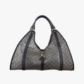New Jackie Brown×Black PVC coated canvas×Leather 203493 G5677545ニュージャッキー ブラウン×ブラック PVCコーティングキャンバス×レザー 203493 G5677545