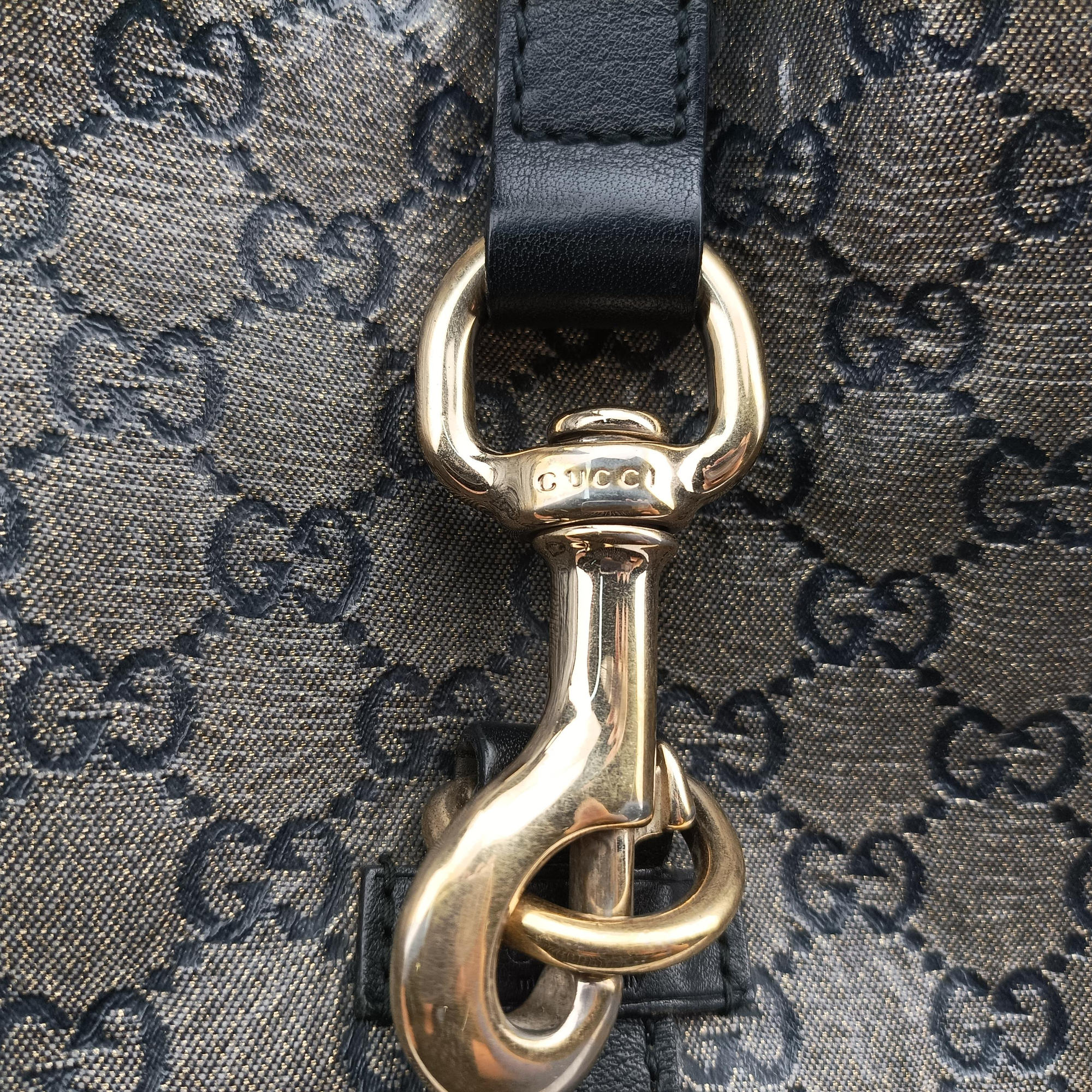 New Jackie Brown×Black PVC coated canvas×Leather 203493 G5677545ニュージャッキー ブラウン×ブラック PVCコーティングキャンバス×レザー 203493 G5677545