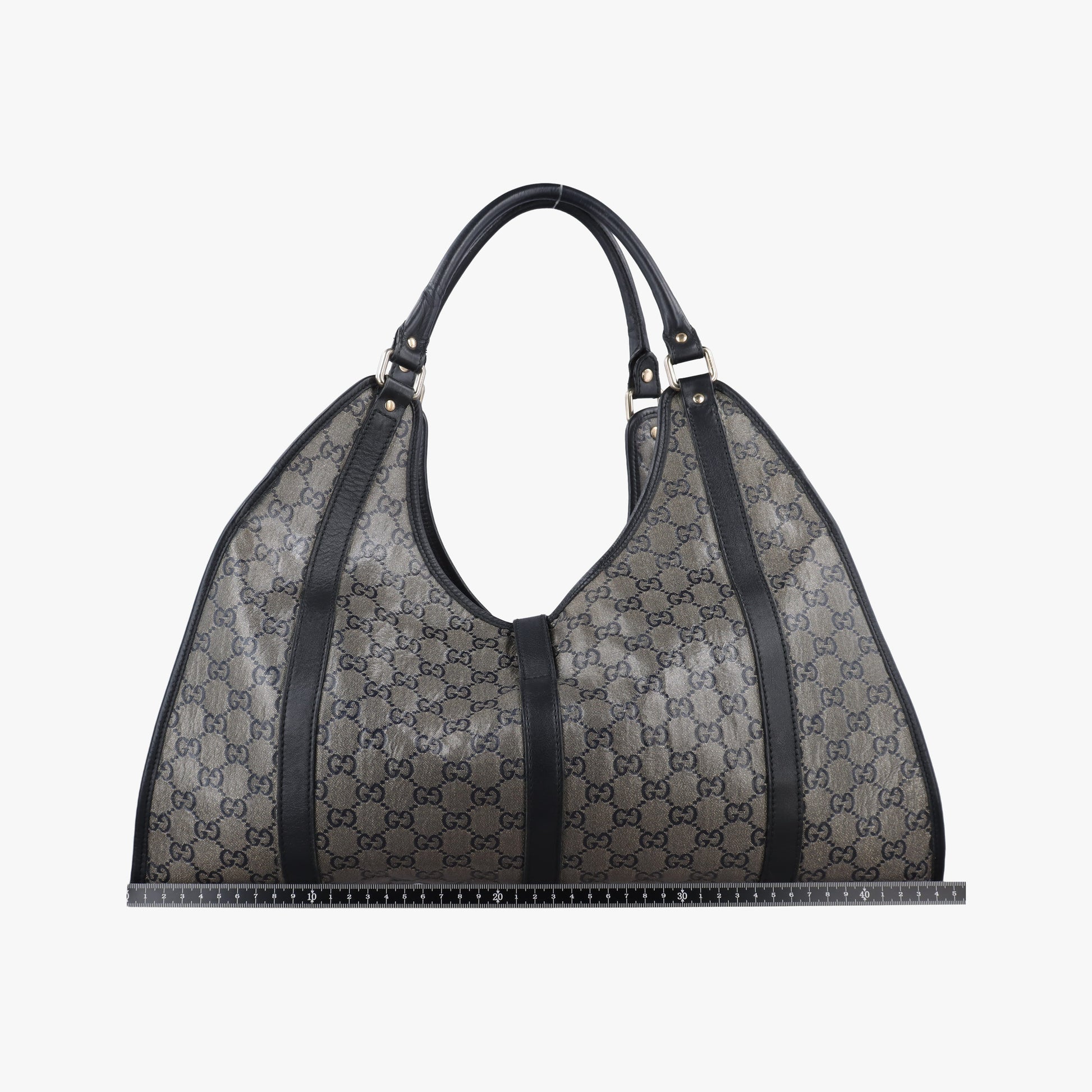 New Jackie Brown×Black PVC coated canvas×Leather 203493 G5677545ニュージャッキー ブラウン×ブラック PVCコーティングキャンバス×レザー 203493 G5677545