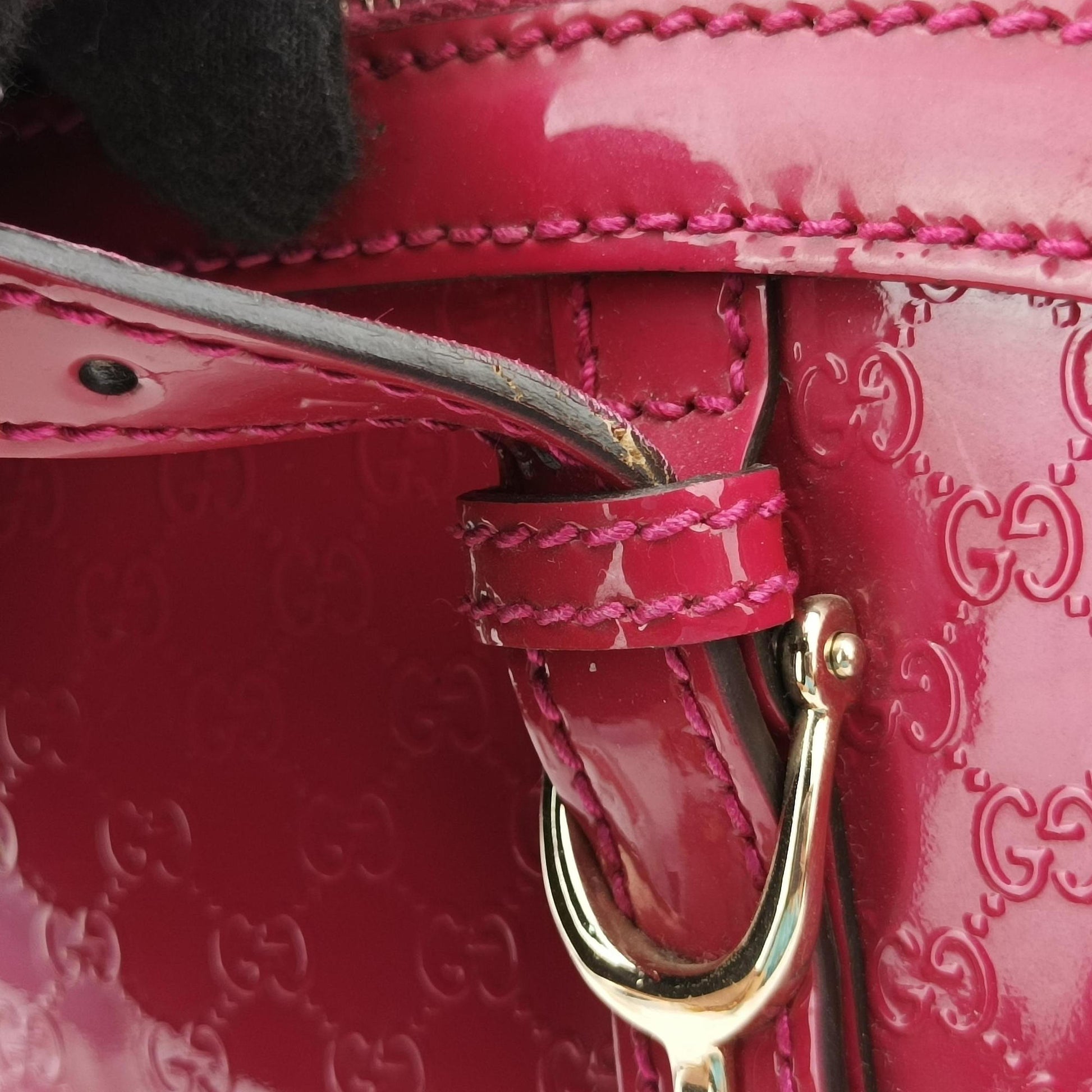 Microguccissima Red Patent Leather 309617 E015027590マイクログッチシマ レッド パテント 309617 E015027590