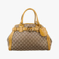 GG Running Beige×Yellow canvas×leather 247183 I9524884GGランニング ベージュ x イエロー キャンバス×レザー 247183 I9524884