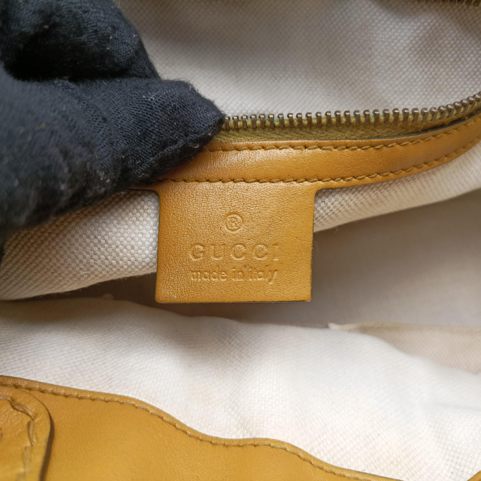 GG Running Beige×Yellow canvas×leather 247183 I9524884GGランニング ベージュ x イエロー キャンバス×レザー 247183 I9524884