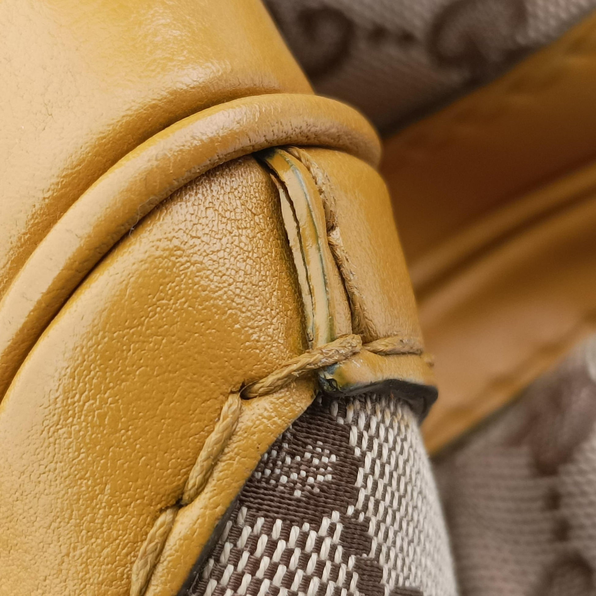 GG Running Beige×Yellow canvas×leather 247183 I9524884GGランニング ベージュ x イエロー キャンバス×レザー 247183 I9524884