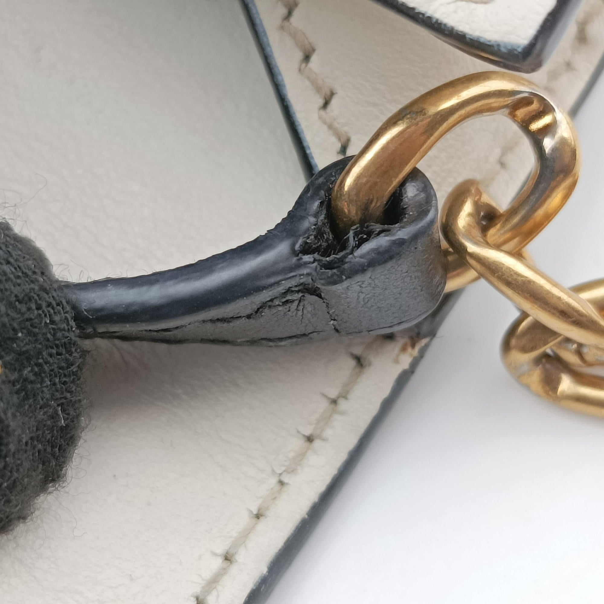 Astrology Cahier White×Black Saffiano leather×Leather 25アストロロジー カイエ ホワイト×ブラック サフィアーノレザー×レザー 25
