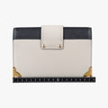 Astrology Cahier White×Black Saffiano leather×Leather 25アストロロジー カイエ ホワイト×ブラック サフィアーノレザー×レザー 25