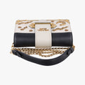 Astrology Cahier White×Black Saffiano leather×Leather 25アストロロジー カイエ ホワイト×ブラック サフィアーノレザー×レザー 25