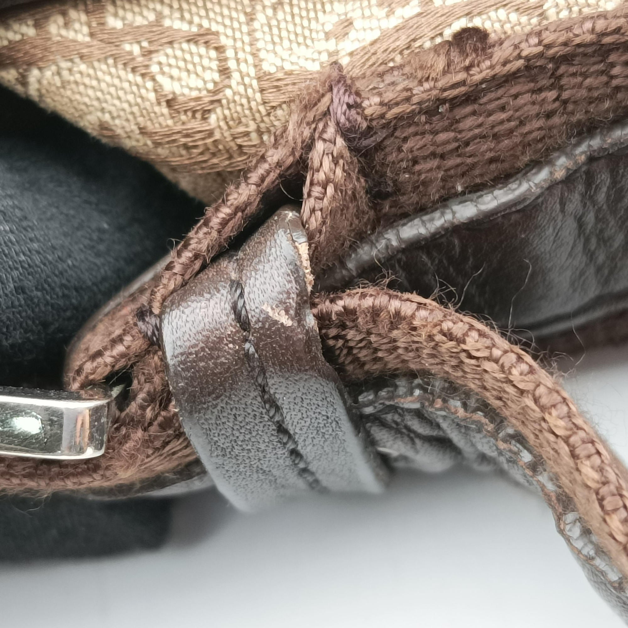 Street Chic Messenger Brown ×Beige Jacquard Canvas×Leather 07-BO-0036ストリートシック メッセンジャー ブラウン × ベージュ ジャガード キャンバス × カーフレザー 07-BO-0036