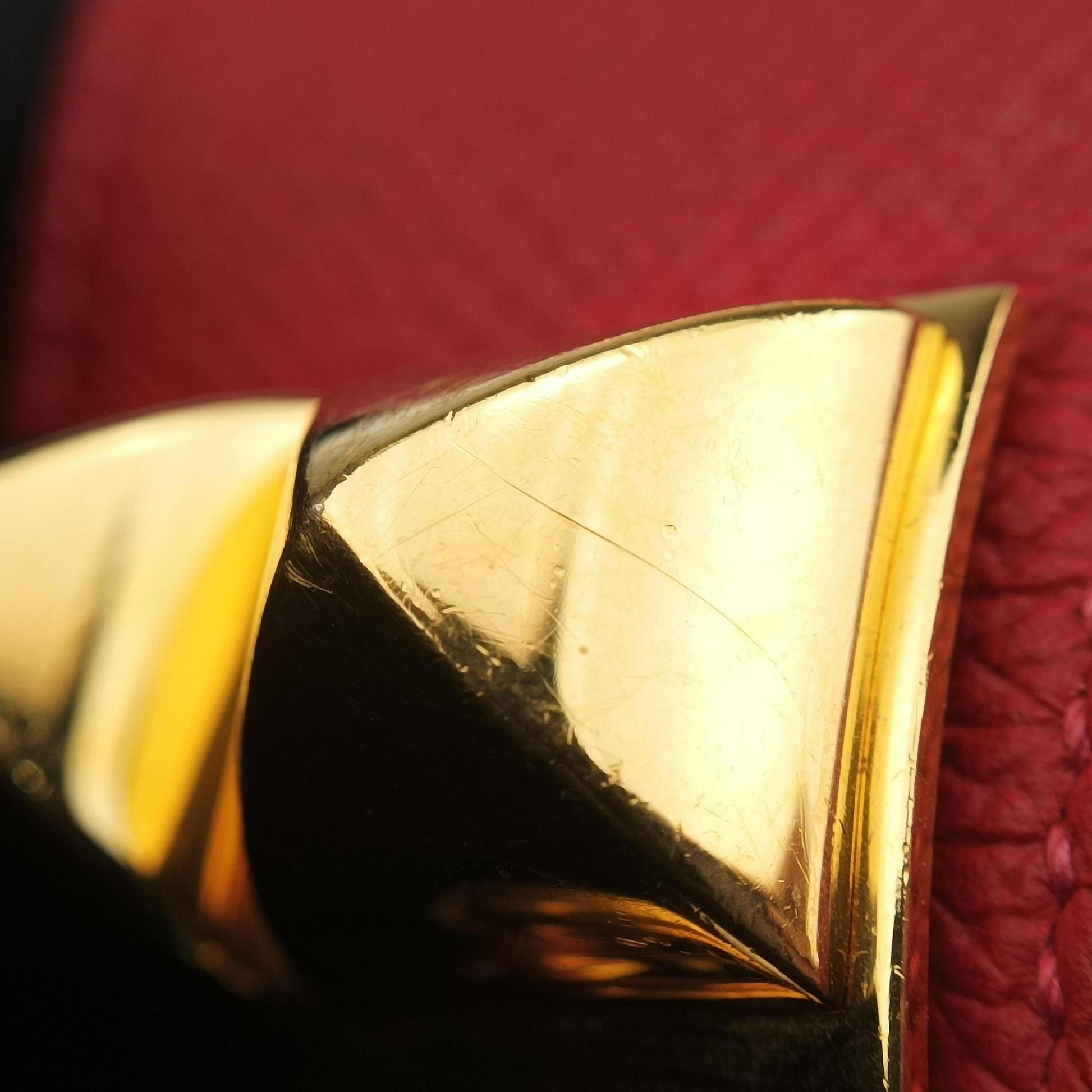Collier de chien Red×golden Leather × GP SI▢Qコリエ ド シアン レッド×ゴールド レザー×GP SI▢Q