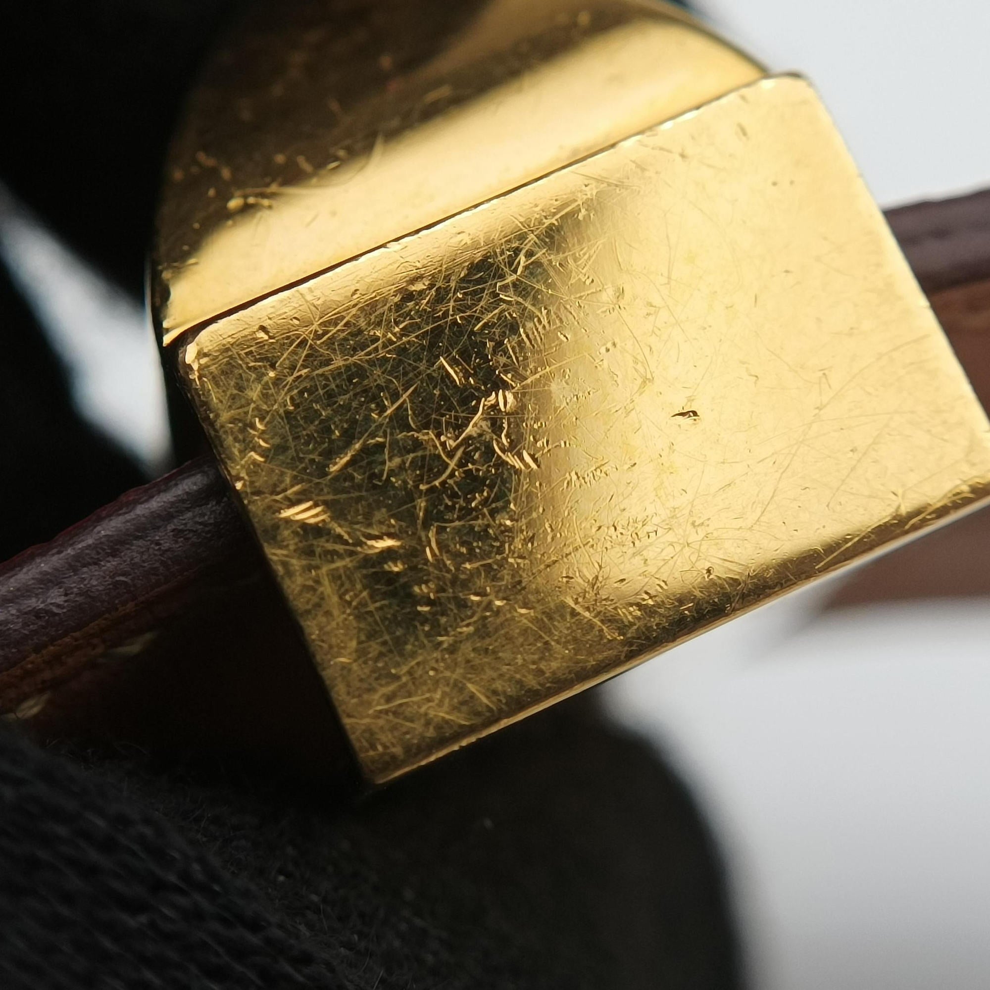 Collier de chien Red×golden Leather × GP SI▢Qコリエ ド シアン レッド×ゴールド レザー×GP SI▢Q