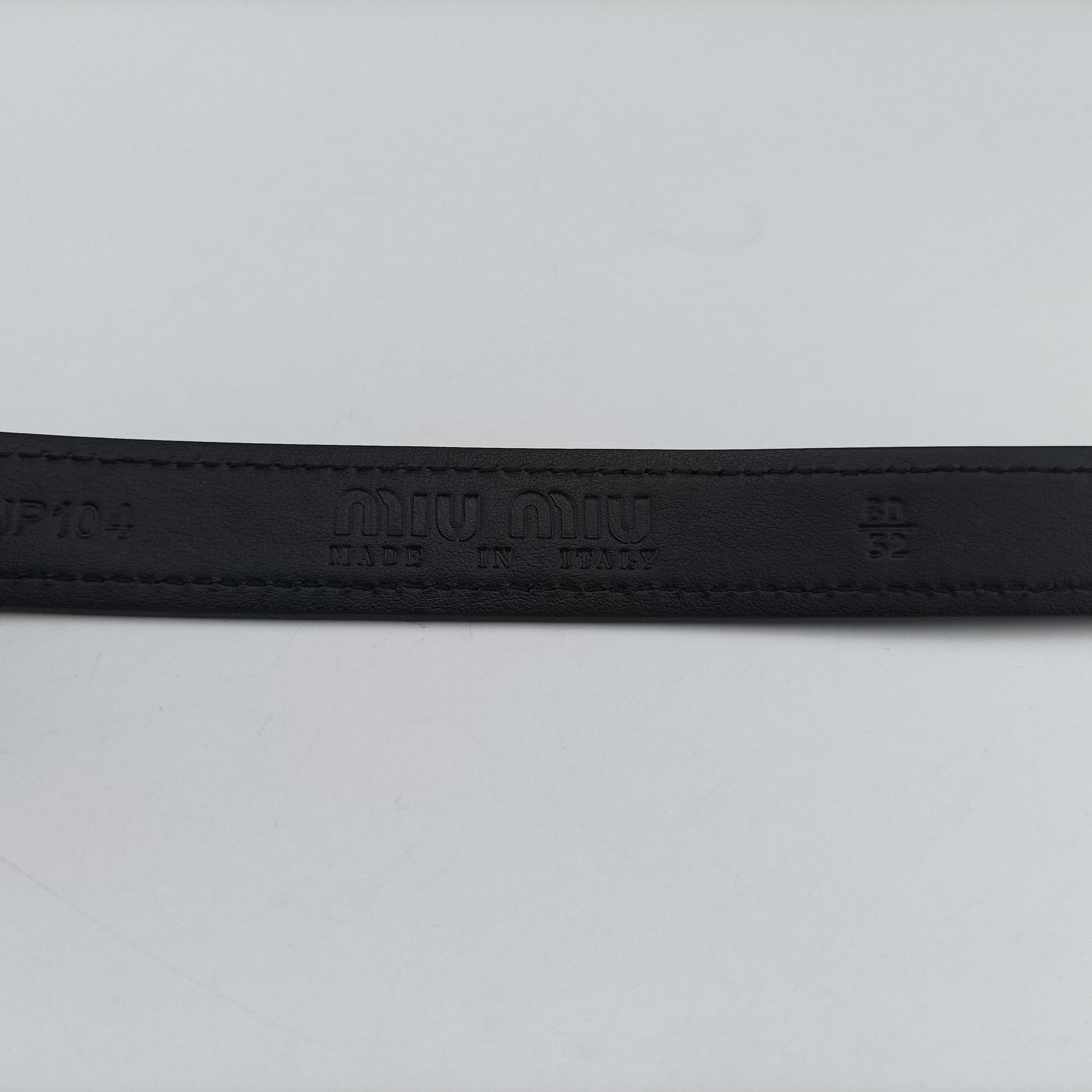 Logo belt Black leather DNP104ロゴベルト ブラック レザー DNP104