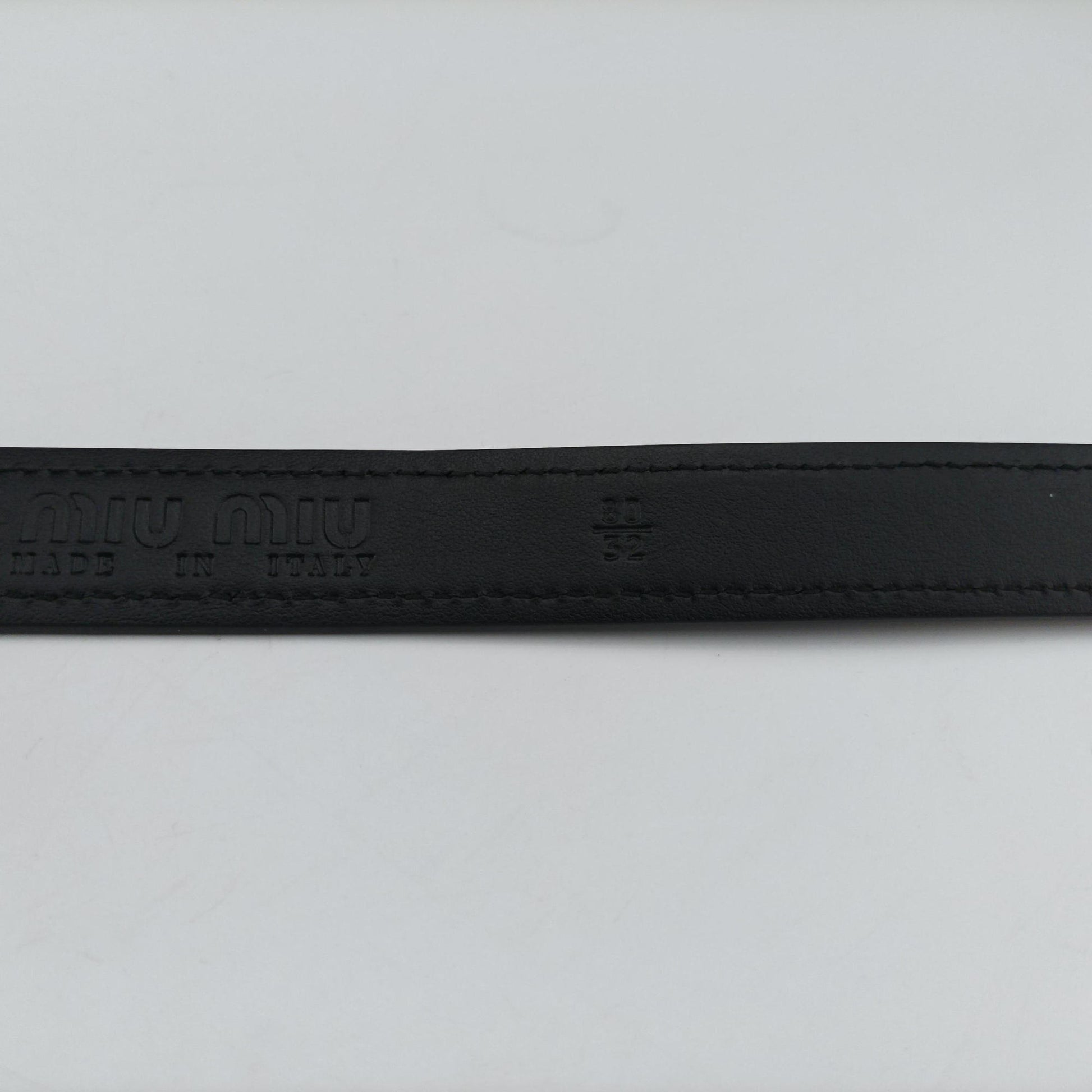 Logo belt Black leather DNP104ロゴベルト ブラック レザー DNP104