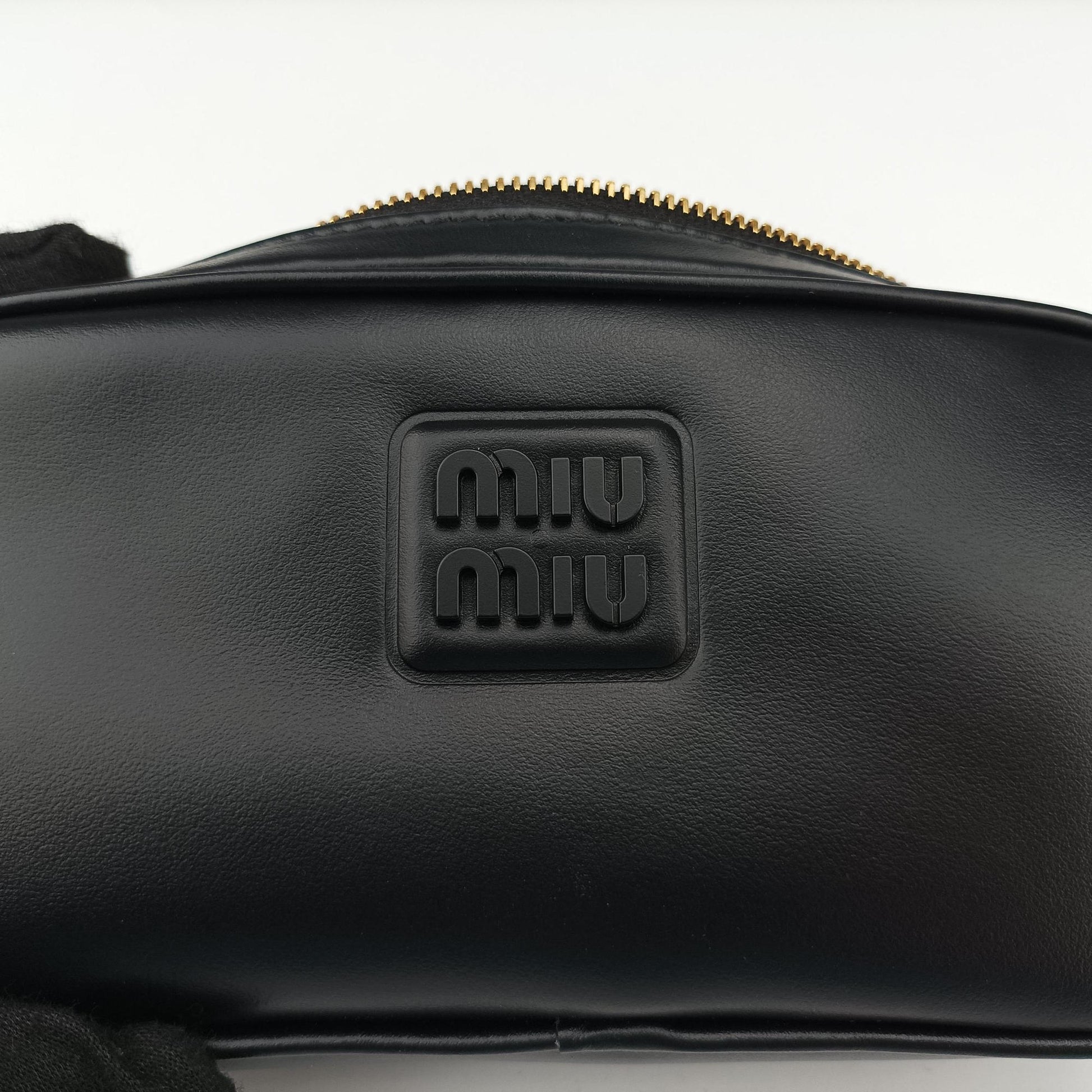 Logo belt Black leather DNP104ロゴベルト ブラック レザー DNP104