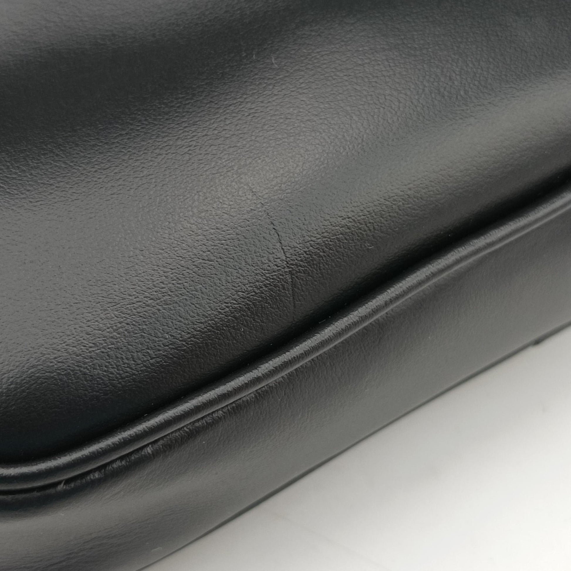 Logo belt Black leather DNP104ロゴベルト ブラック レザー DNP104