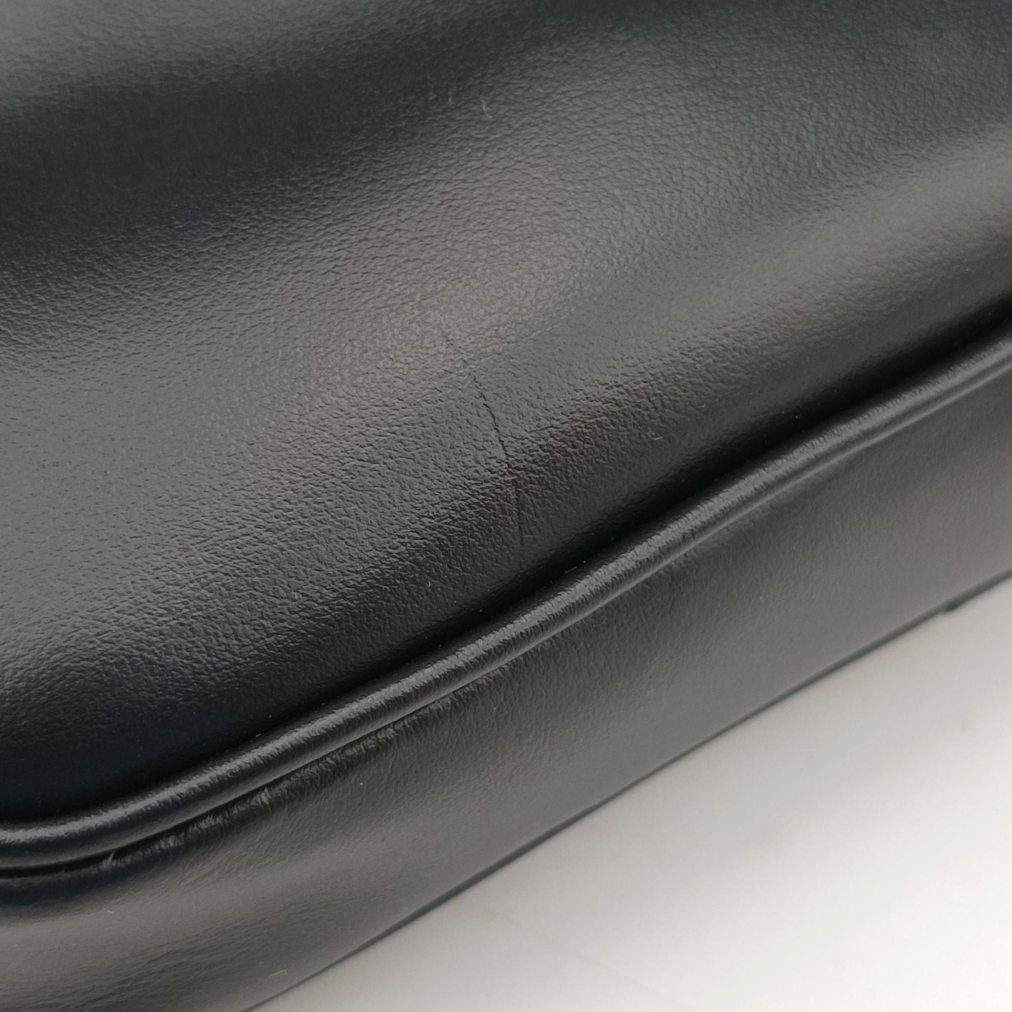 Logo belt Black leather DNP104ロゴベルト ブラック レザー DNP104